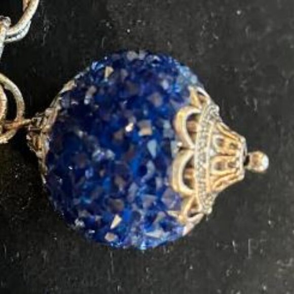 Handcrafted Double-Link Silver/Navy Bead Necklace Three-Time PoshParty Host Pick - Picture 16 of 16